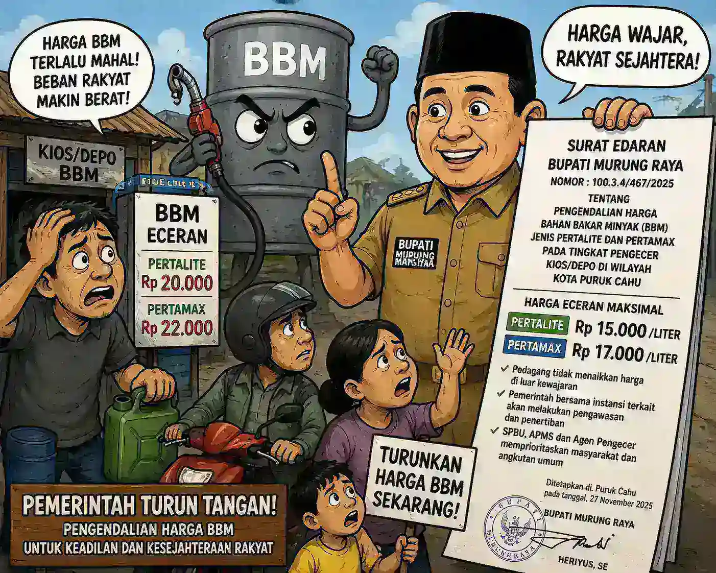 TENTANG PENGENDALIAN HARGA BBM DI WILAYAH KOTA PURUK CAHU, KABUPATEN MURUNG RAYA