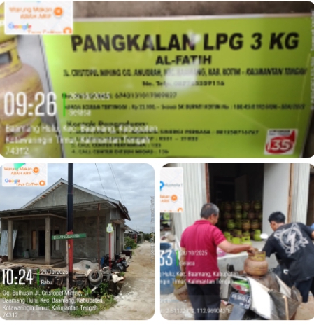 Marak nya pangkalan LPJ 3 kg di kotim penyalahgunaan gas milik masyarakat miskin jual harga di atas perhed 