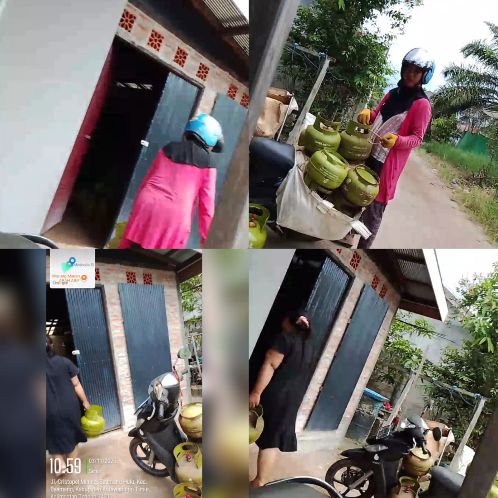 Di duga kuat rumah warga jadi tempat penimbunan gas LPG 3 kg milik masyarakat miskin
